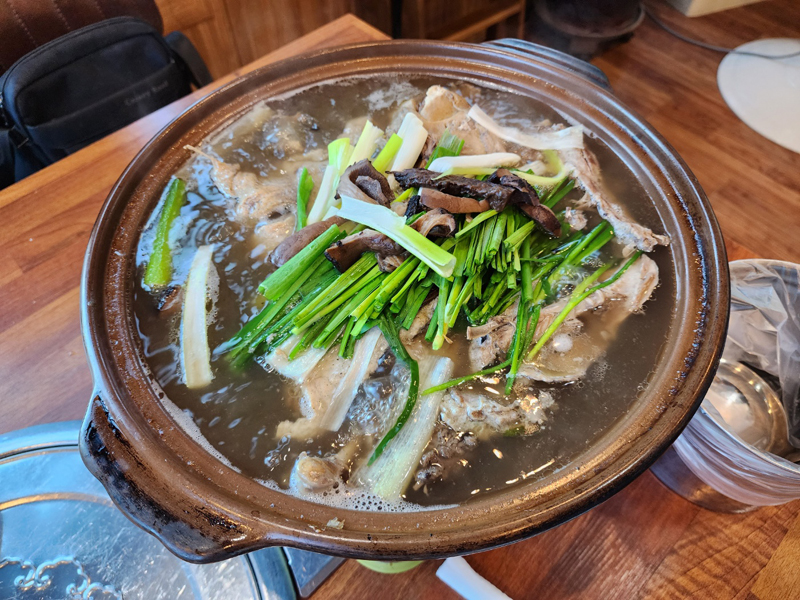 아산 신정호 맛집 소풍 보양식 능이버섯 오리백숙 